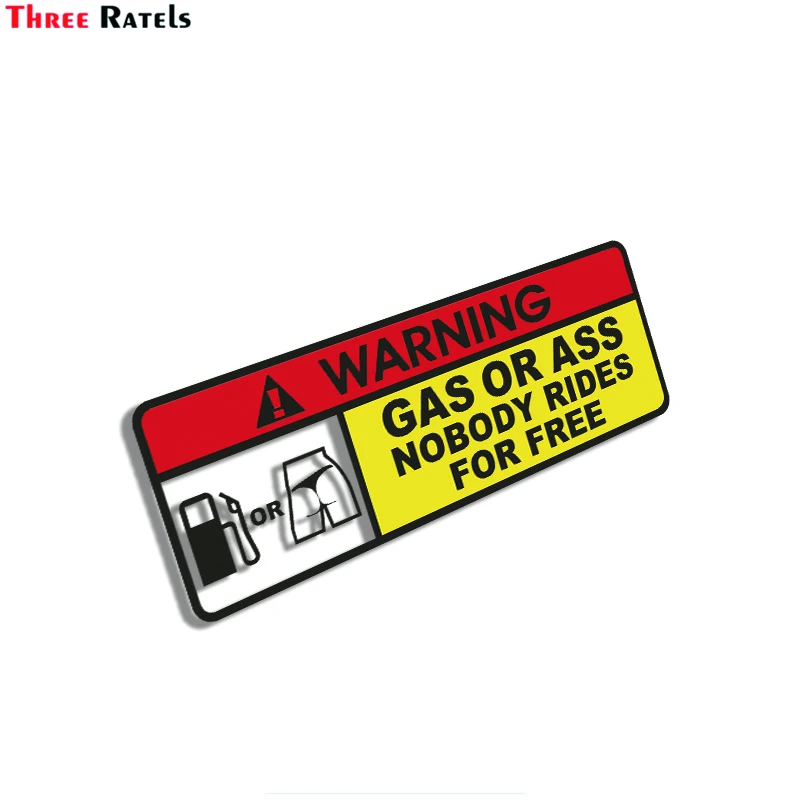 ПредупреПредупреждение ющая наклейка Three Ratels B524 на газ или задницу, наклейка s рука-шокер Авто JDM, наклейка на бомбу, наклейка с бомбой