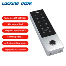 Metal IP65 Waterproof Fingerprint Standalone Door Access Control System With RFID Card Reader
