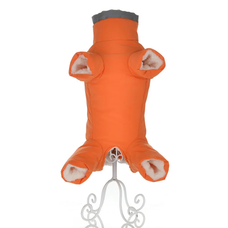 Orange For Girl Зимняя одежда для маленьких собак, Теплая Флисовая Куртка для питомца, Водонепроницаемые Светоотражающие комбинезоны для собак, одежда для чихуахуа, Комбинезоны - Цвет: Orange For Girl