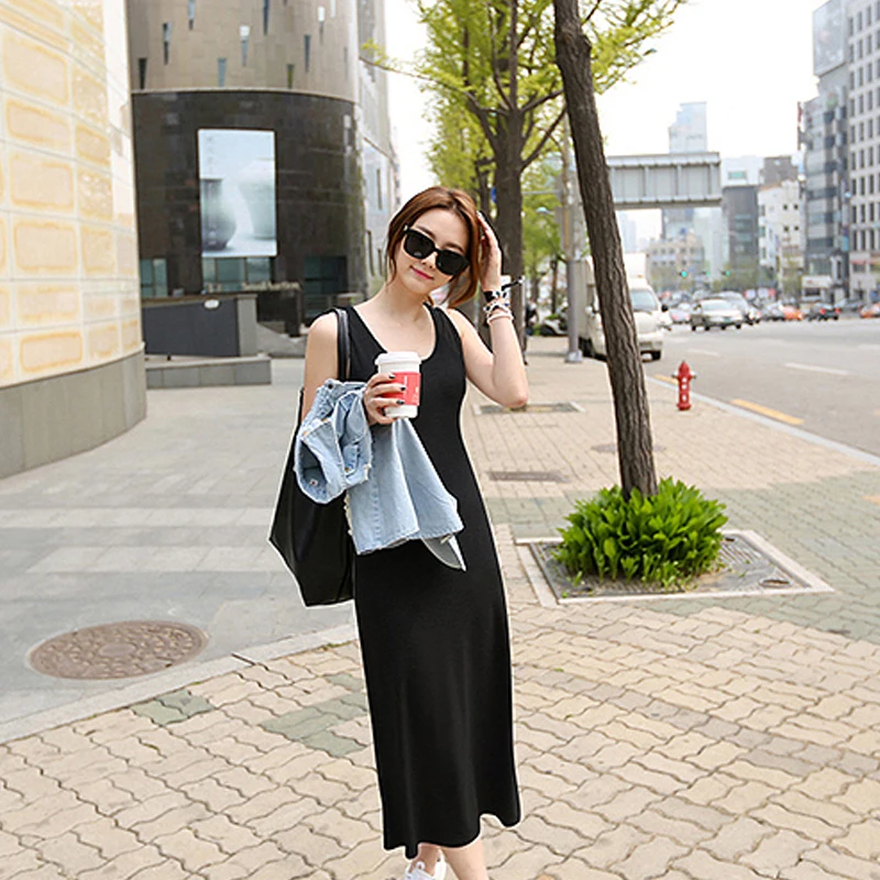 

Summer Dress 2021 Robe Longue Femme Plus Size Vestidos De Mujer Casual Navy Blue Striped Longue Maxi Dress Women Clothing