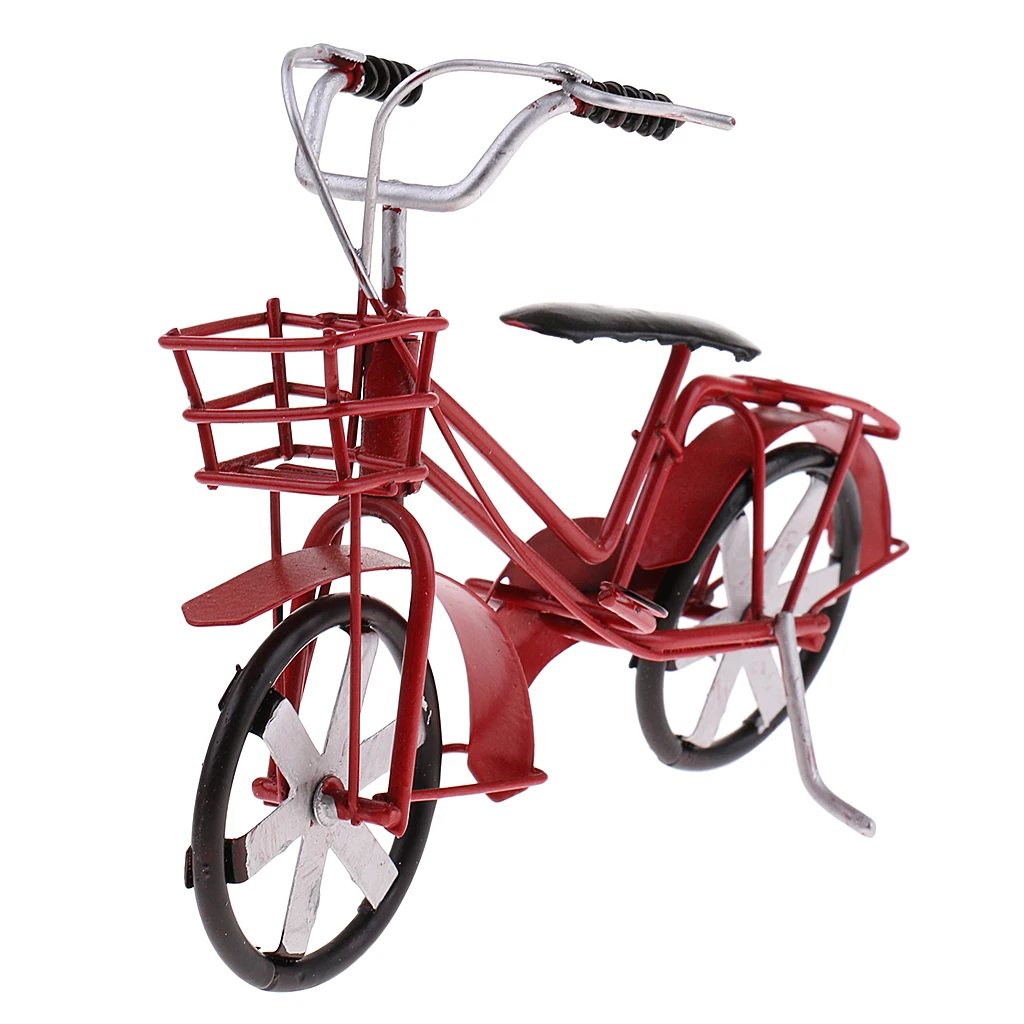 Искусственная Изысканная модель велосипеда из олова для украшения дома и