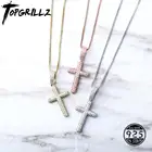 Подвеска-Крест со сверкающим цирконием topgrill Z женская, ювелирное изделие из стерлингового серебра 925 пробы в стиле хип-хоп