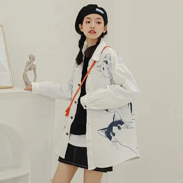 Демисезонная джинсовая куртка женская модная пальто новинка 2022 Корейская