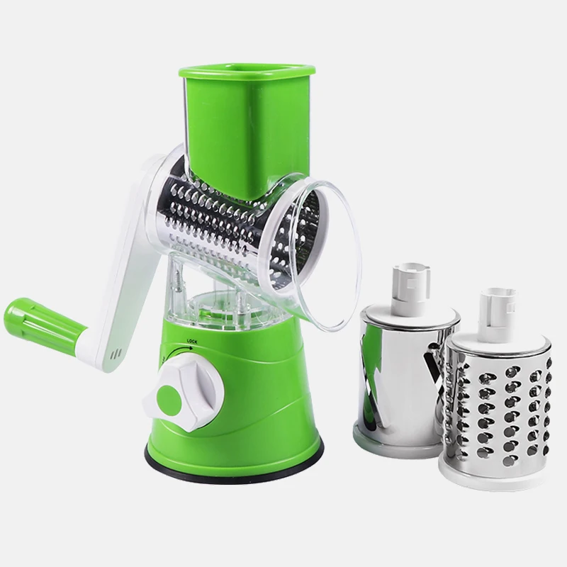 3 в 1 Кухня гаджеты Многофункциональный Круглый резки картофеля сыр ручной