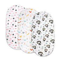 baby bassinet sheet stretch fitted changing pad cover cute cartoon crib fitted sheets for newborn baby boys girls