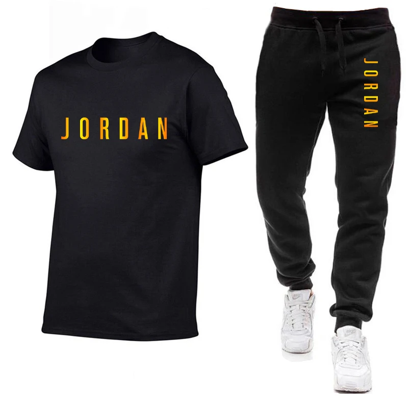 

Summer wrinkle cotton Linen men t shirt elastic short sleeve casual o-neck loose two-piece suits baggy t shirts sets s-3xl