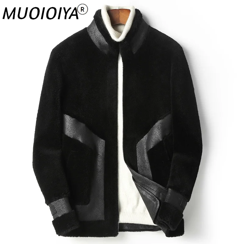 

MUOIOYIA Men Jacket Winter Men's Clothing Warm Coat Male Real Sheep Shearing Clothes Thick Mens Jackets Chaqueta Hombre LXR561