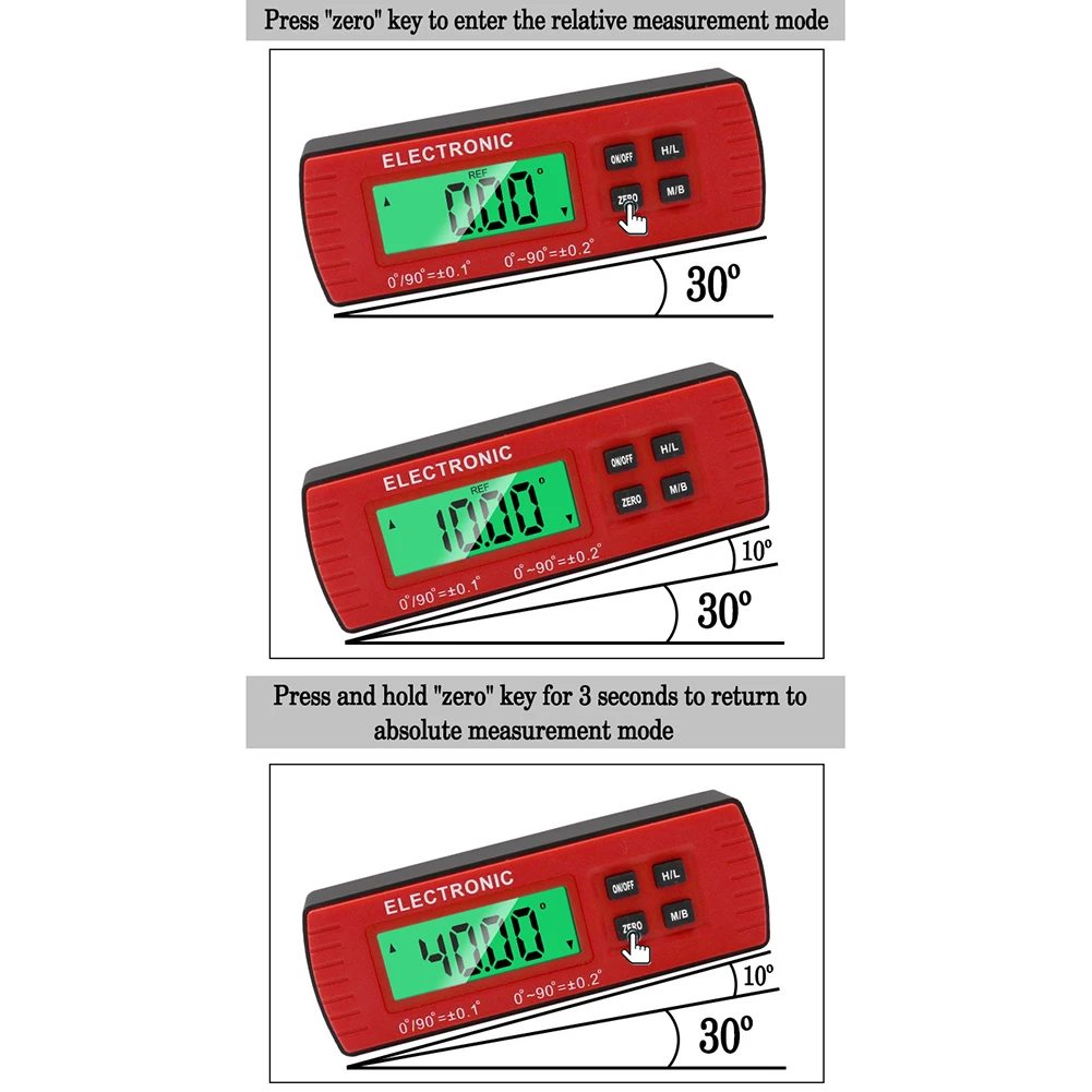 Цифровой магнитный Алюминиевый умный Инклинометр IP54 Водонепроницаемый