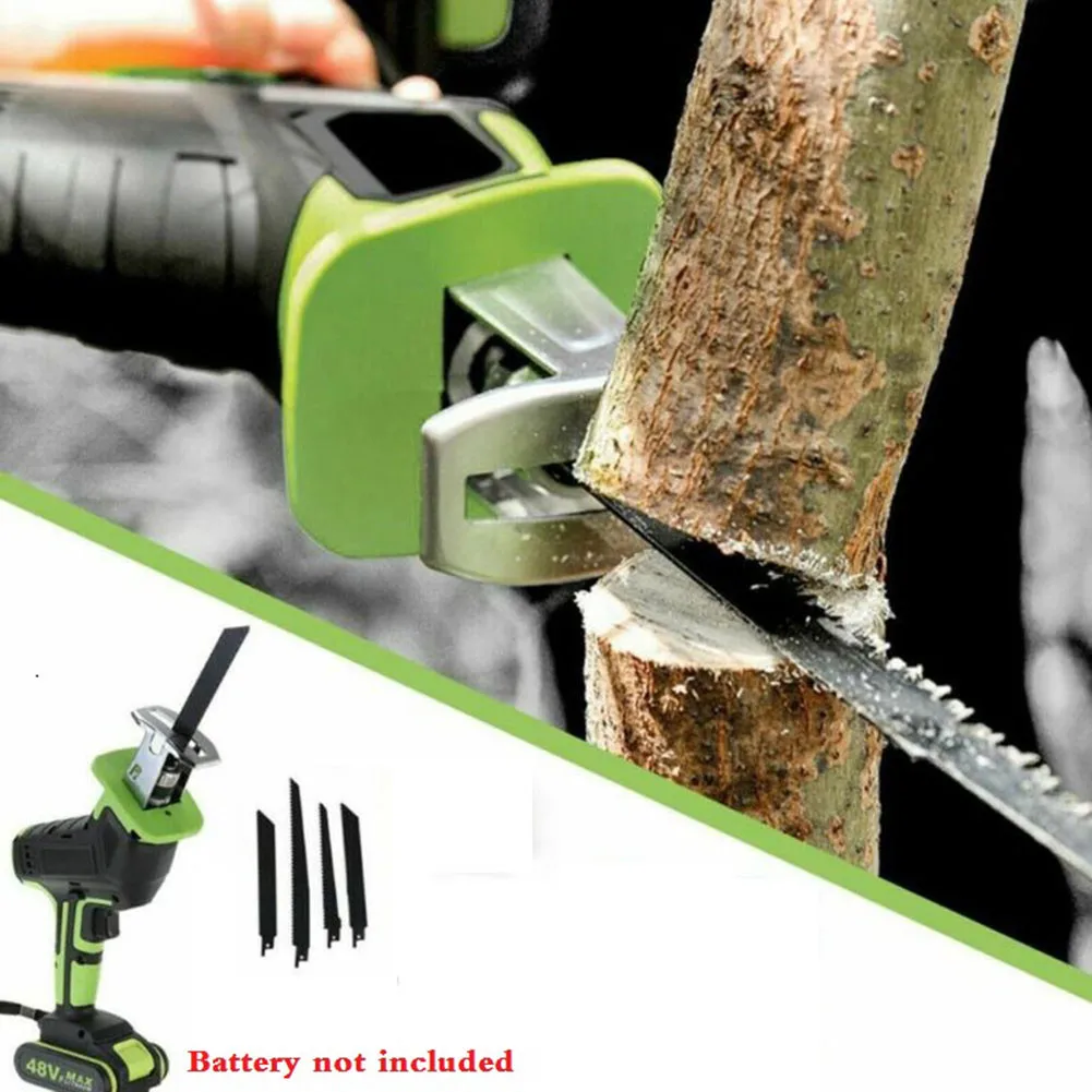

Light Weight Reciprocating Saw Metal Tool Wood +4 Saw Blades Black + Green