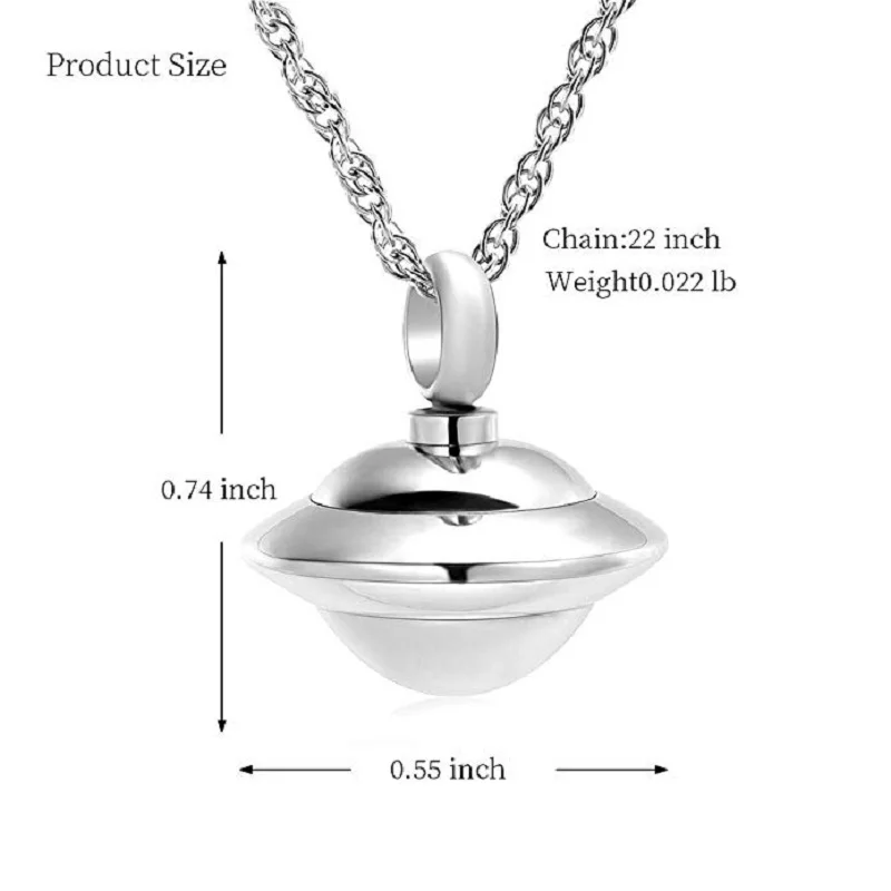 IJD10065 Stainless Steel Cremation Keepsake Spaceship Necklace for Ashes Urn Memorial Pendant Jewelry | Украшения и аксессуары