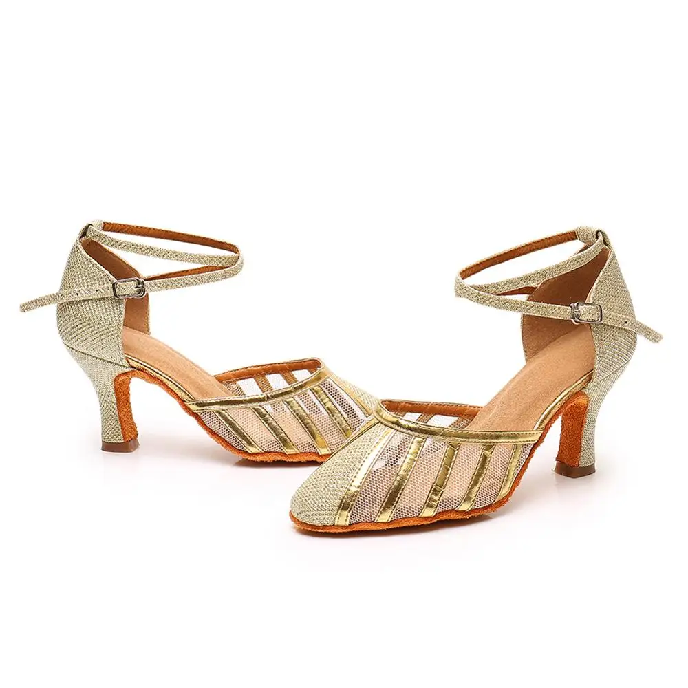 Обувь для латинских бальных танцев сетчатая Современная обувь Танго сальсы
