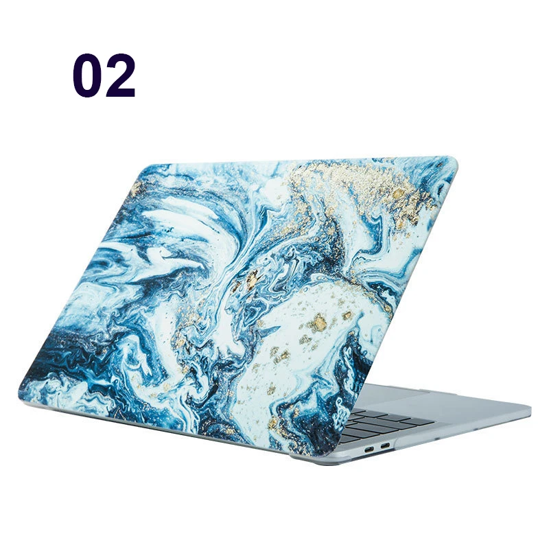 Мраморный чехол для ноутбука APPle MacBook Pro Air retina 11 12 13 15 Mac Book 15,4 13,3 дюймов с сенсорной панелью - Цвет: 02