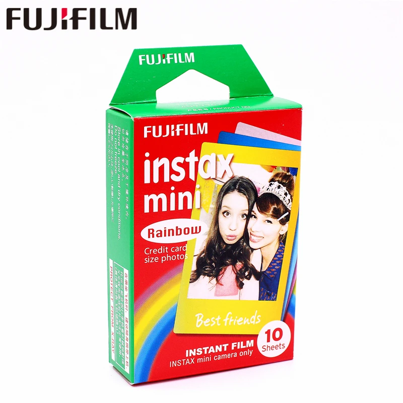 Пленка Fujifilm Instax Mini на выбор фоторамка 10-100 лист фотобумага для камеры Instax Mini 9 Mini 8 Instant Mini 70 90 - Цвет: 10 sheets Rainbow