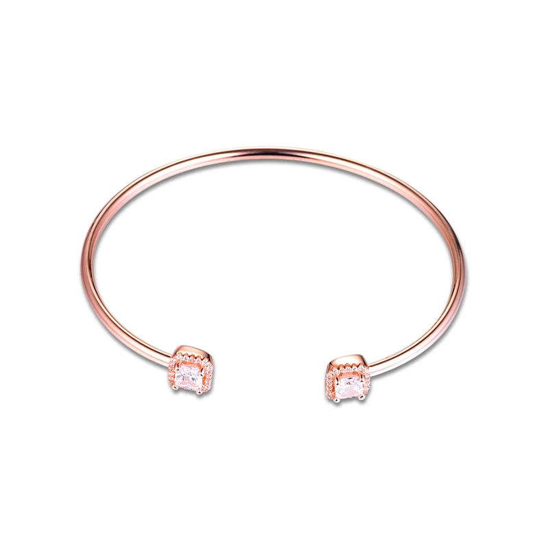 Подлинный 925 пробы серебряный браслет femme Rose Открытый браслеты для женщин модные