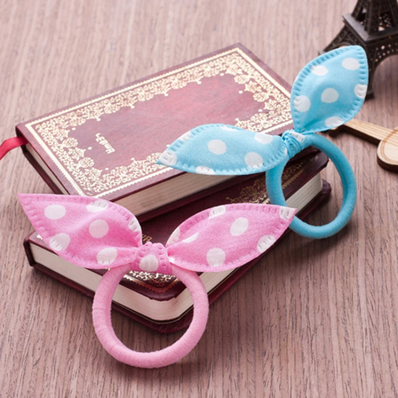 

3/5Pcs Cute Rabbit Ear Hair Ring Girl Rubber Band Elastic HairBands Baby Headwear Korean Children Hair Accessories Ornaments