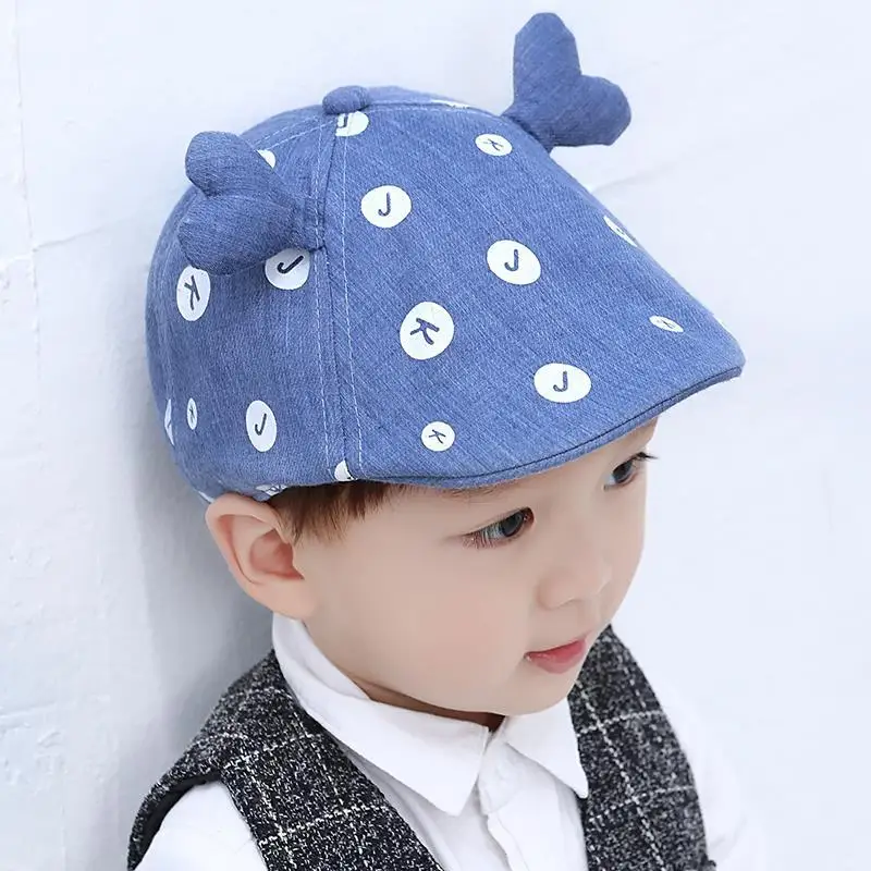 

New style Spring autumn handsome boy cartoon Beret Children Summer Sun Bonnet Baby sun hat wrap cap