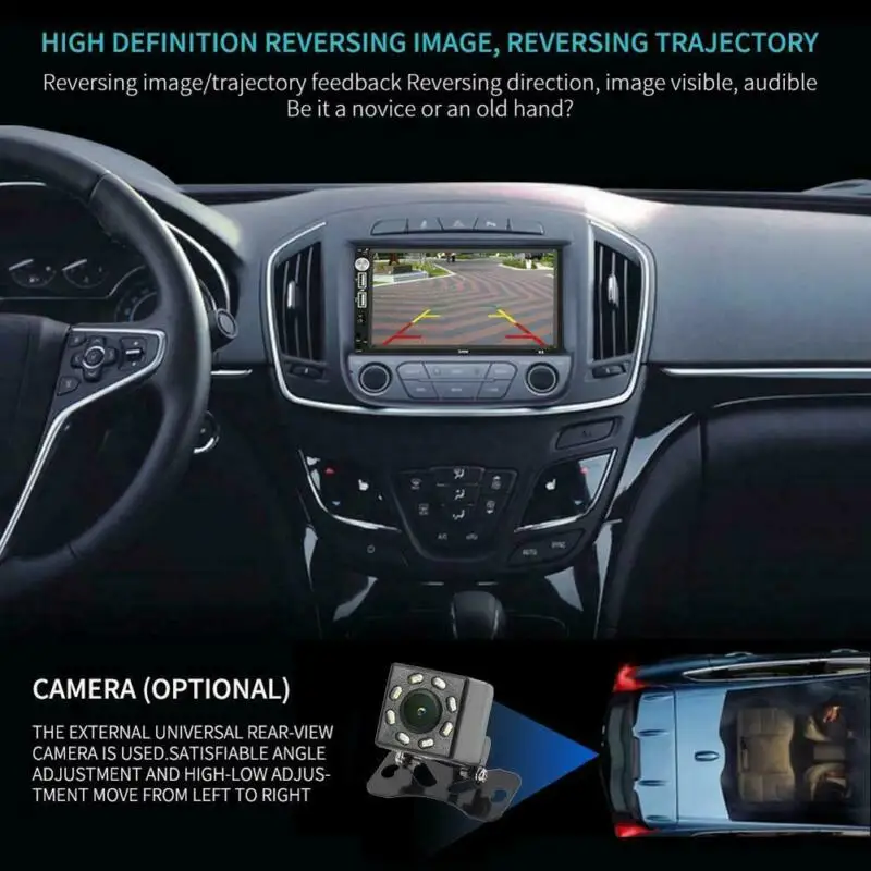 X5 Автомагнитола 2 Din Bluetooth 7 HD сенсорный экран обратное изображение с 8