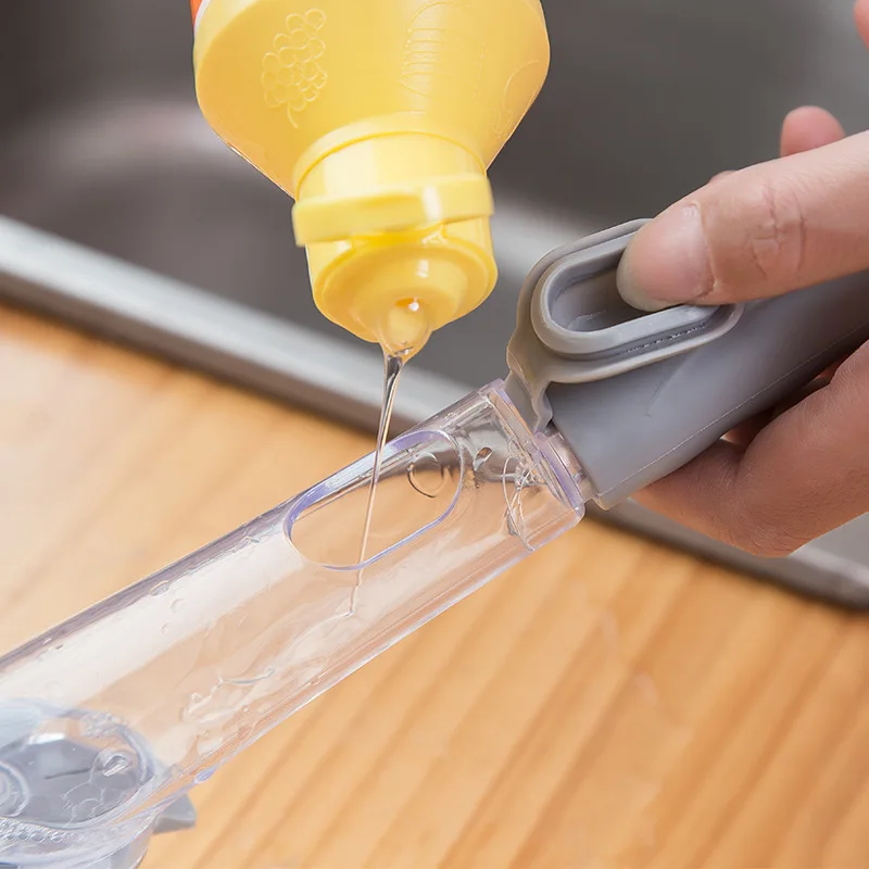 Щетки с длинной ручкой для мытья жидкости щетка чистки дозатор жидкого мыла