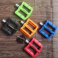 new bicycle pedals nylon fiber ultra light mountain bike pedal 5 colors big foot road bike bearing pedals cycling parts