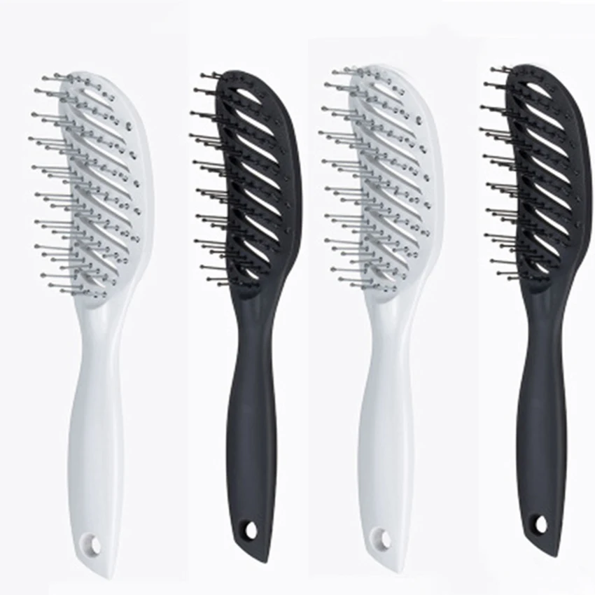 

Plastic Massage Comb Small Curved Style Anti-Static Hair Brushes Professional Hairdressing Wet/dry Dual-use Styling Tools