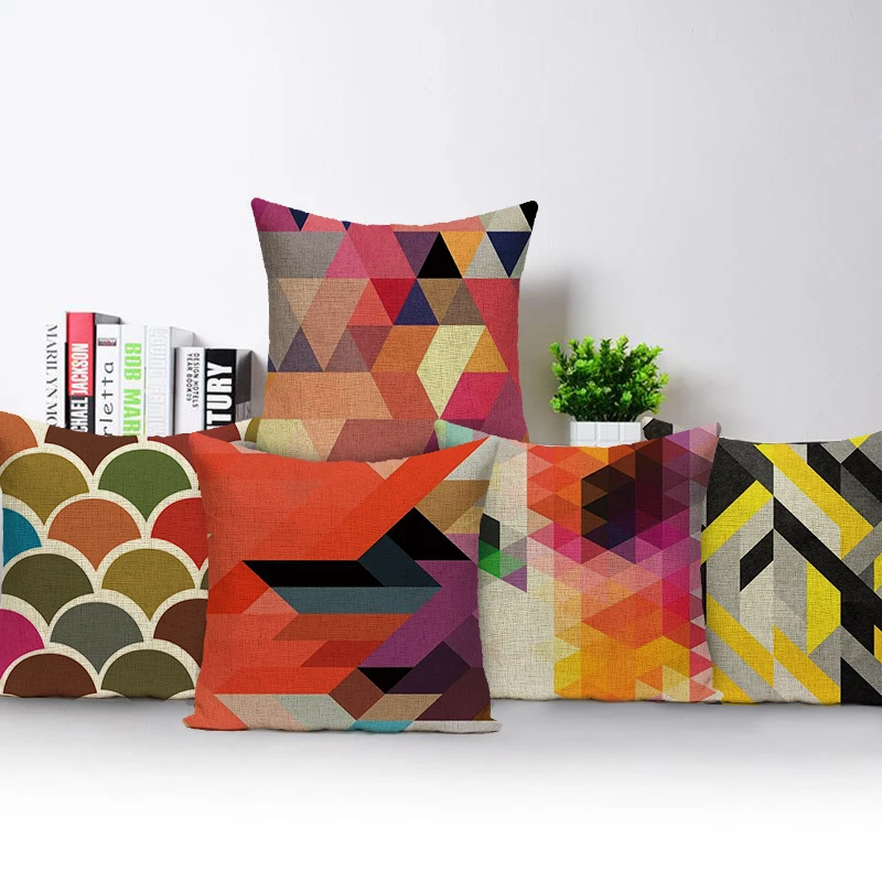 

Geometry Cushion Cover Modern Simple Home Decor Polyester Pillowcase For Sofa Bed Living Room Home Decor Pillow Case