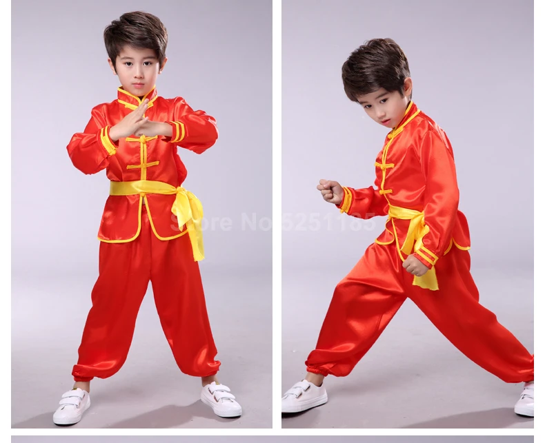 Детские единоборства, традиционный китайский Hanfu ушу кунг-фу форма, спортивный костюм Тай Чи топы, штаны Костюмы комплект Косплэй костюм