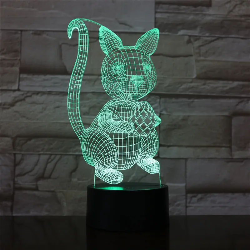 

Cat 3D Night Light Animal Changeable Mood Lamp LED 7 Colors USB 3D Illusion Table Lamp For Home Decorative Party Decor Light
