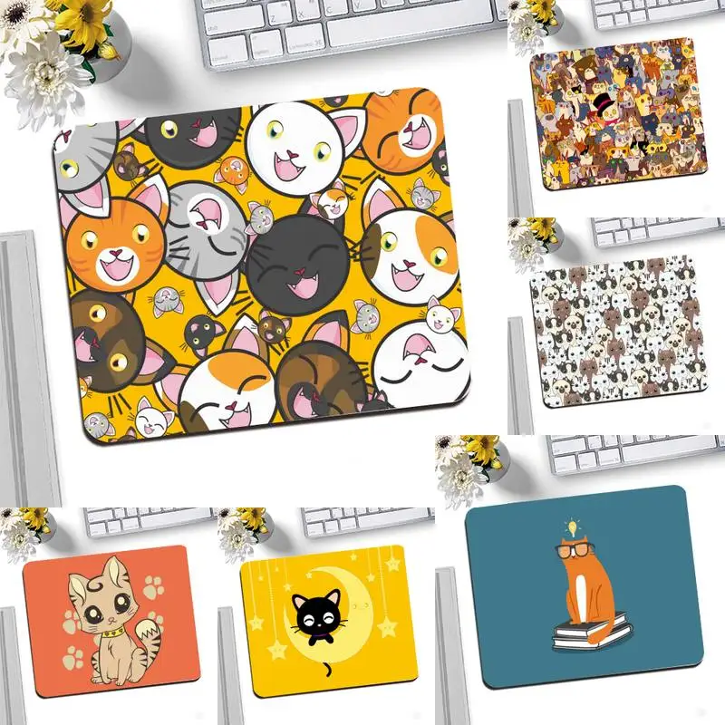

cartoon cat Durable Rubber Mouse Mat Pad Desktop Mousepad Gaming Small Mouse Pad 25X20CM Keyboard Mat