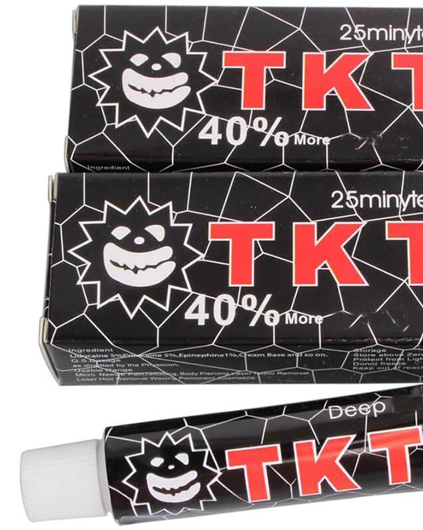 

10 pcs of 40% black tktx former cream aid perforation painless permanent makeup body eyebrows eyeliner lips pain relief
