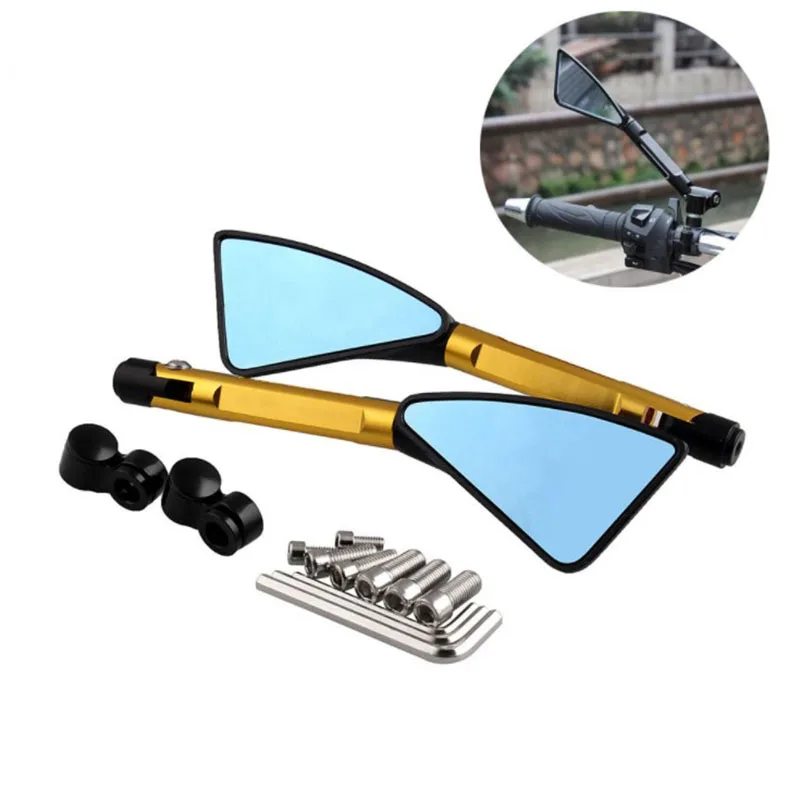 Мотоциклетное треугольное зеркало заднего вида алюминиевый сплав общего типа 8