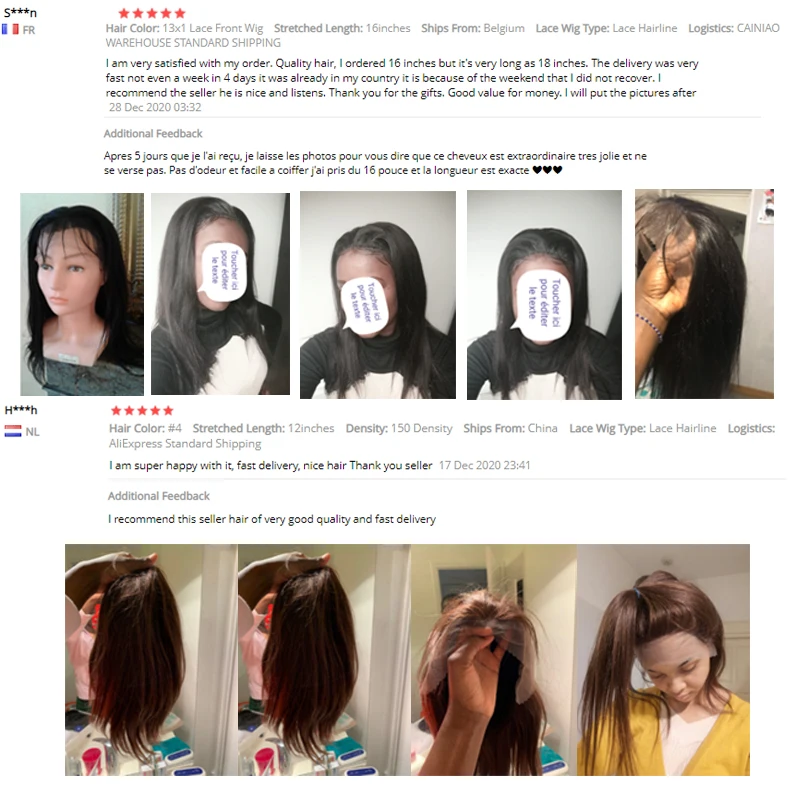 Парик Из прямых человеческих волос с бесплатной частью парики для черных женщин