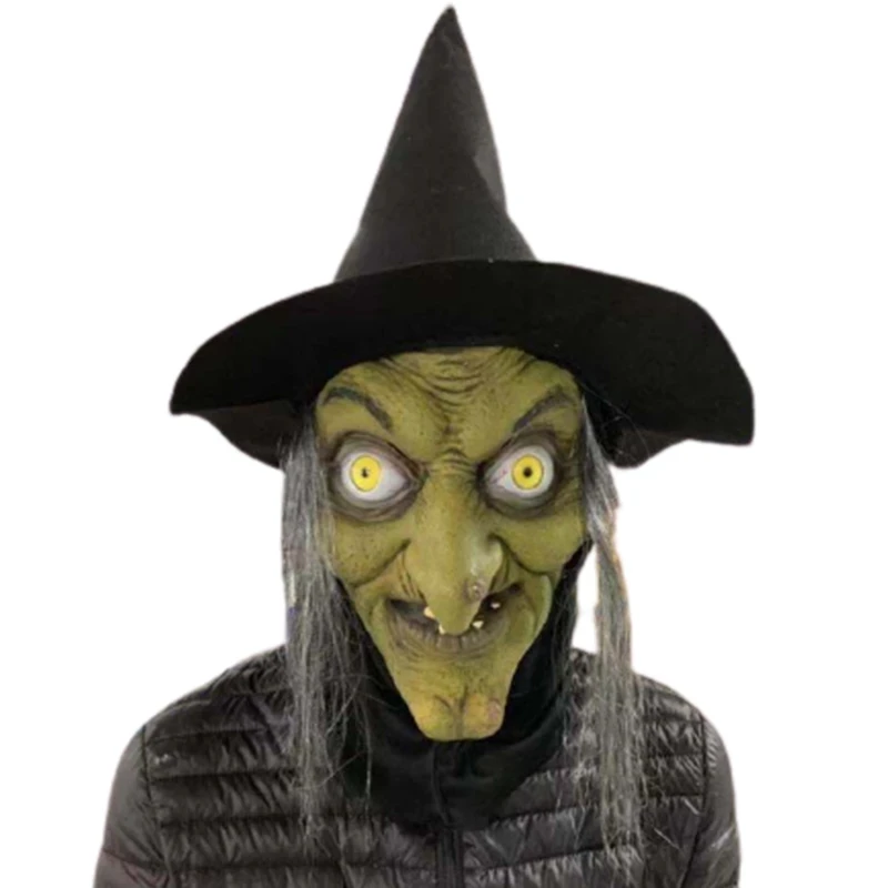 

Halloween mask horror witch mask scary latex headgear dance party bar party performance props