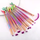 YXN Профессиональные кисти для макияжа Русалочки наборы для глаз тени подводка для глаз бровей Высокое качество косметические кисти