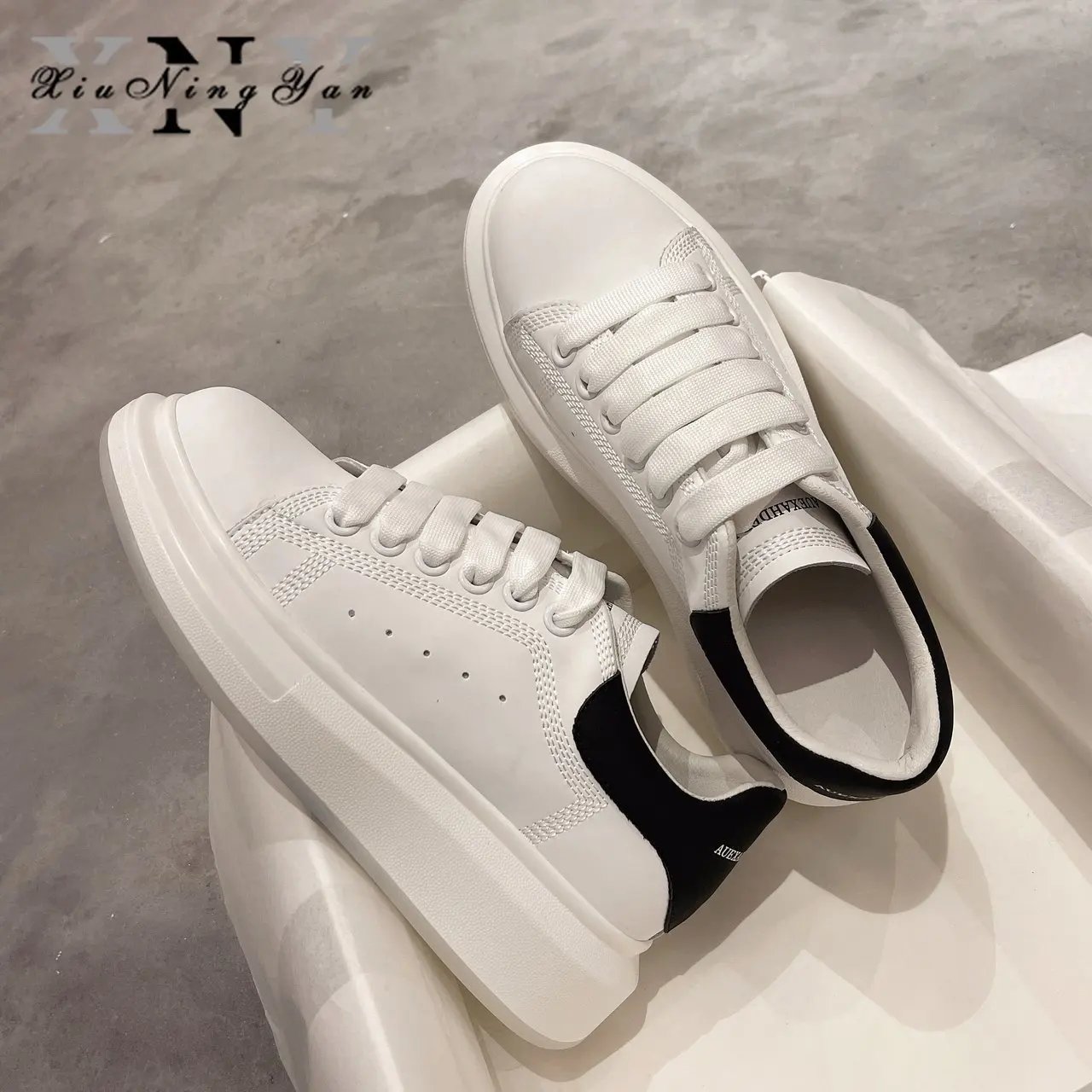 

Женская повседневная обувь на шнуровке; Женская обувь на плоской подошве с круглым носком; Коллекция 2021 года; Сезон весна-осень; Модная дыша...