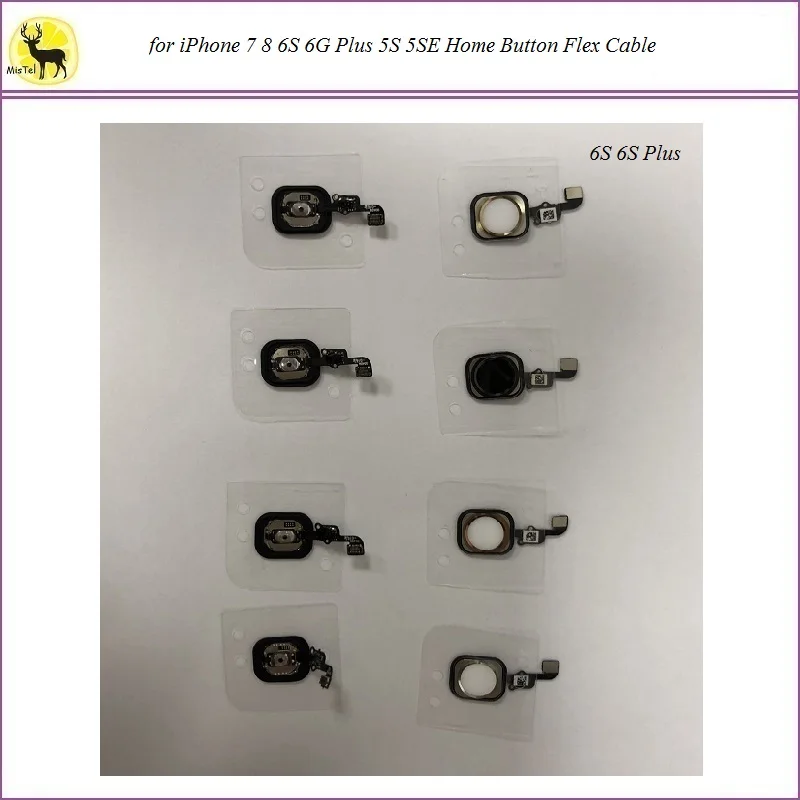 10 шт./лот Новинка кнопка Home Клавиатура Кнопка Flex для i Phone 7 8 6 6s Plus 5s 5se Гибкая в