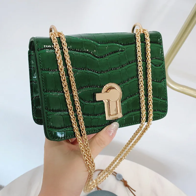 

Elegant Female Bag Fashion New Mini Bag Chain Shoulder Bag Crocodile Pattern Crossbody Handbag Designer Brand Bag Clutch Bag