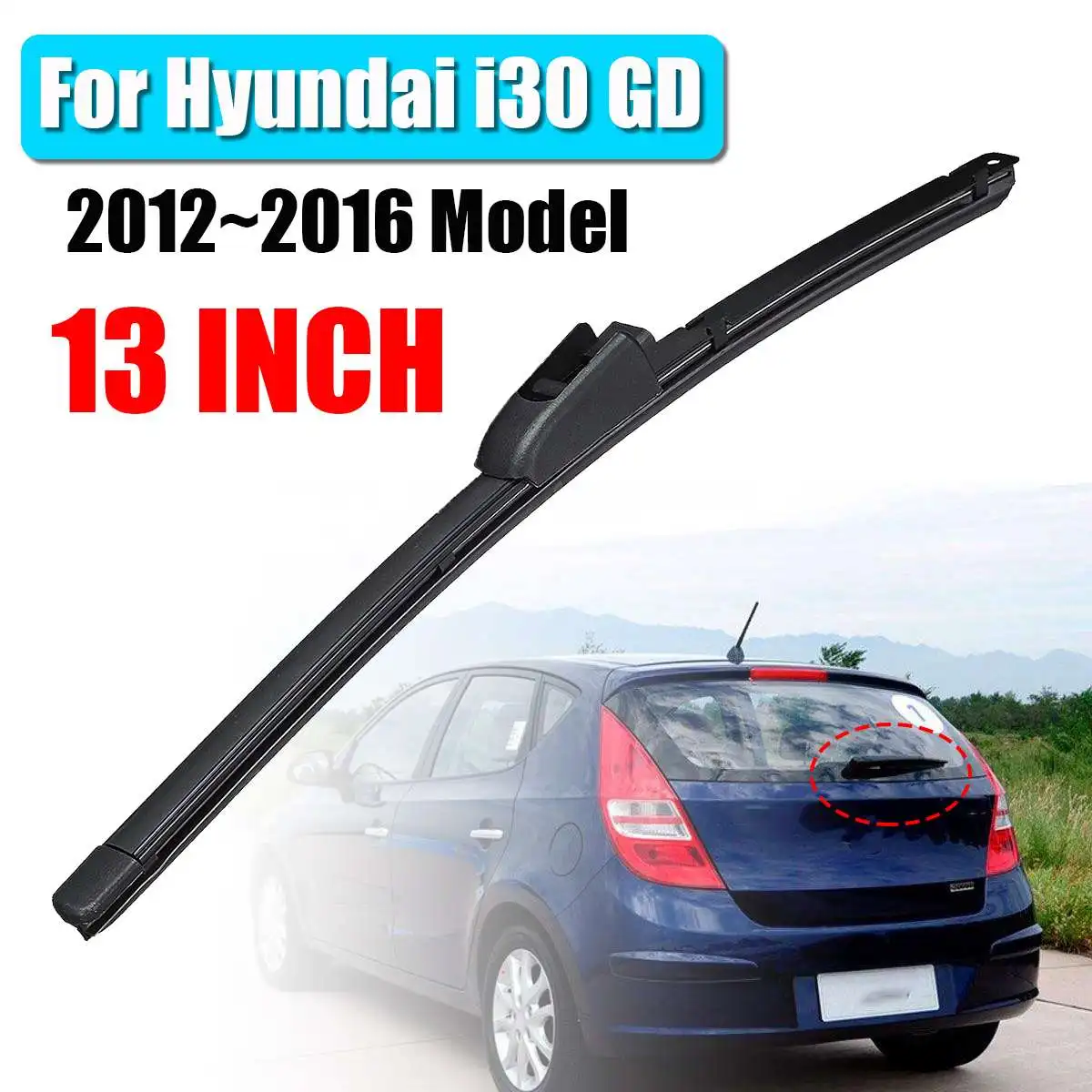 Автомобиль заднего стеклоочистителя 13 дюймов для hyundai i30 GD 2012 2013 модель лобового стекла ветрового стекла стеклоочиститель заднего окна