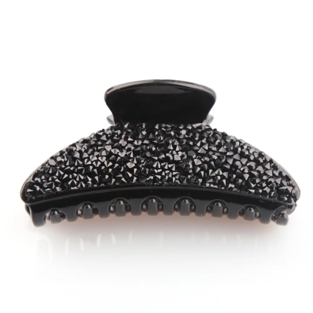 

2pcs Resin Beads Hair Clip Hair Claw Large Hair Jaw Clip Hair Accessory for Lady Girls (Black + Champagne)