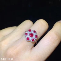 kjjeaxcmy boutique jewelry 925 sterling silver inlaid natural pigeon blood ruby ring female models support detection of beauty