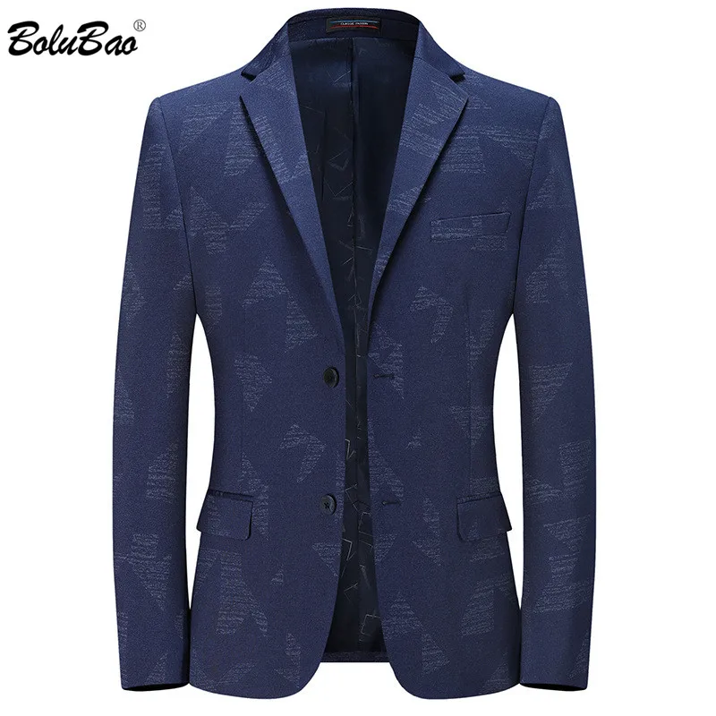 BOLUBAO качественные Брендовые мужские деловые блейзеры Мужские жаккардовые