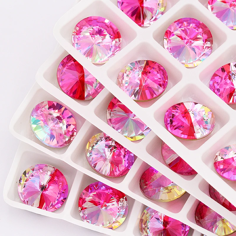 Хрустальное украшение для одежды k9 стразы с лазерным блеском розового цвета