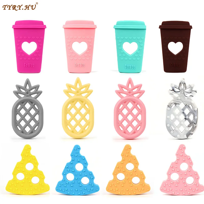 

TYRY.HU 5PC Silicone Teethers Food Grade Tiny Rod DIY Teething Necklace Baby Toys Gifts Snacks Teether BPA Free