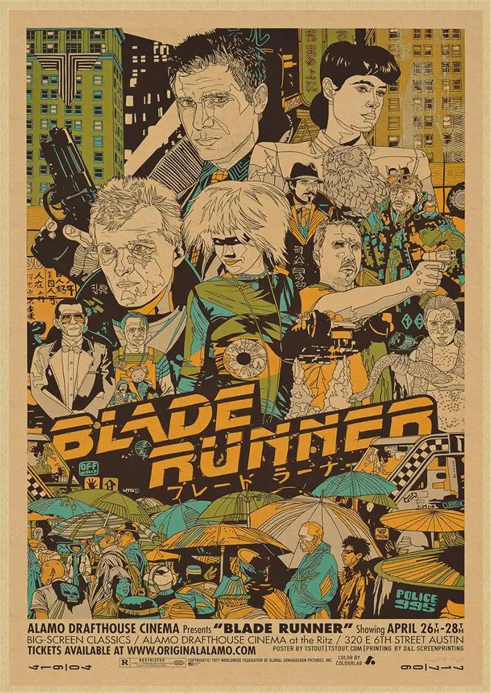 Больше стилей на выбор бегунок с лезвием из фильма 2049 Шелковый плакат принтом