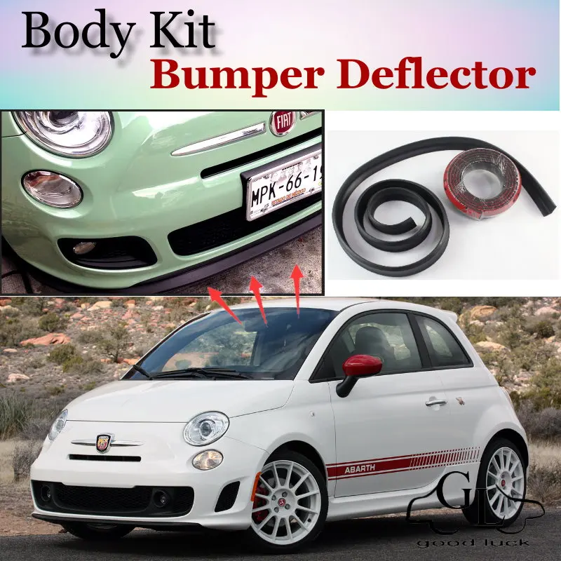 

Дефлектор губ для бампера для Fiat Abarth 500 500C, передняя юбка спойлера ДЛЯ TopGear, для друзей, комплект для тюнинга автомобиля/кузова/полосы