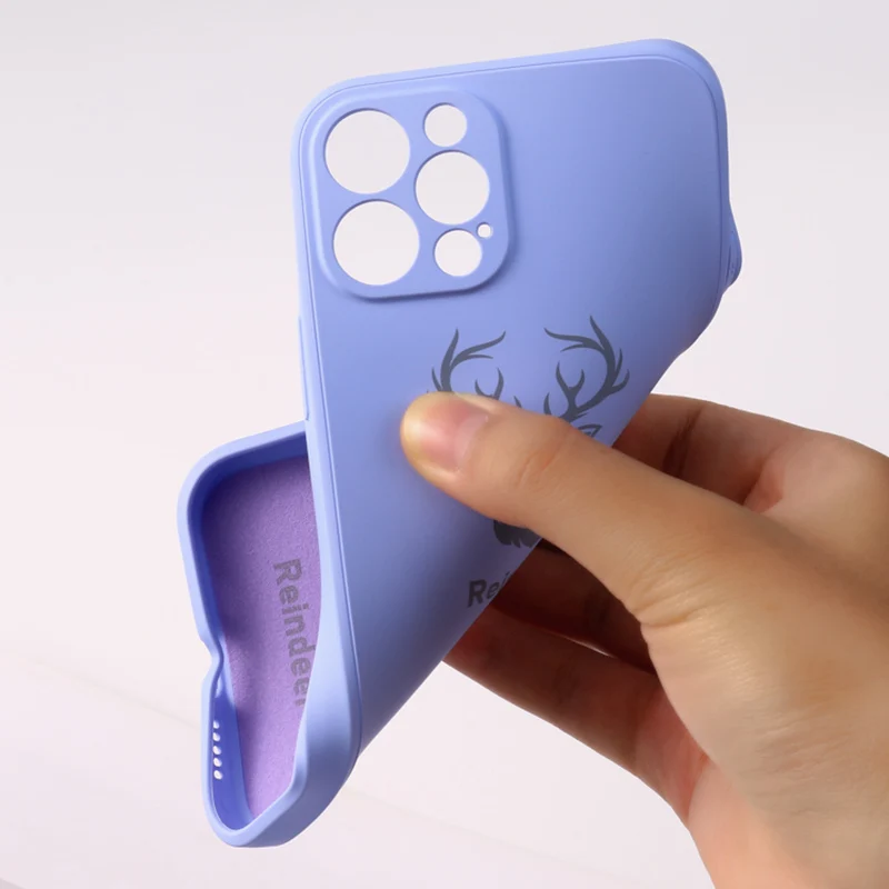 

Deer Case For Iphone 11 Cases Liquid Slicon Soft TPU Fundas On Iphone XR 12 Pro Max Mini 7 8 SE 2020 X Xs 6 6s Plus Back Covers