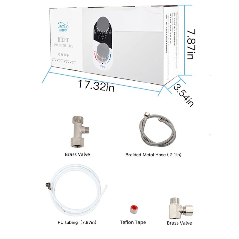 

Heated Toilet Bidet Toilet Seat Attachment Dual Nozzle Brass Water Inlet 3 Modes Hot Bidet Toilet Water Sprayer Hygienic Shower