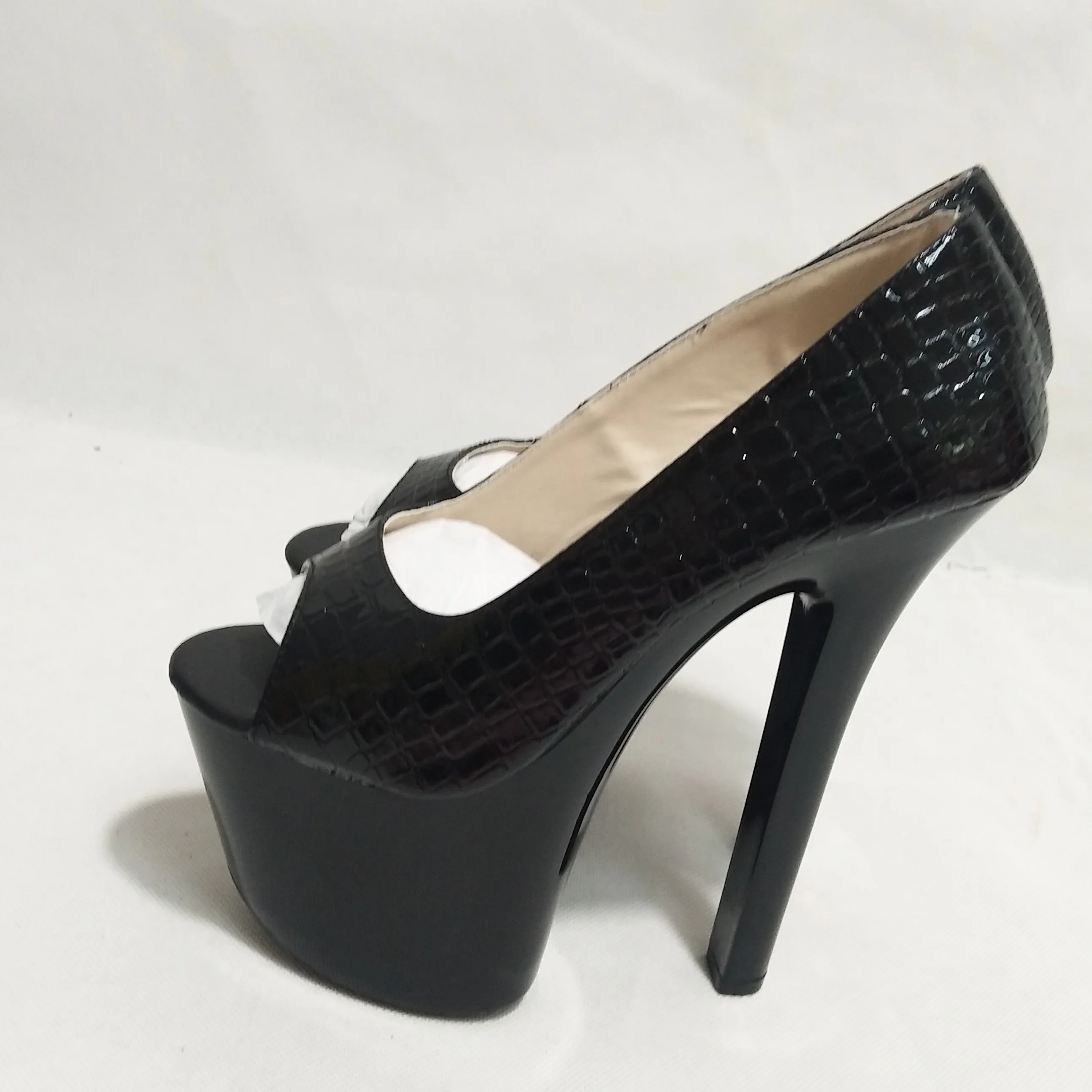 Туфли-лодочки женские с открытым носком платформа высокий каблук 6 дюймов