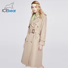 ICEbear 2021 осенне-зимние новинки женские тренчи с капюшоном повседневная изящная ветровка 92230