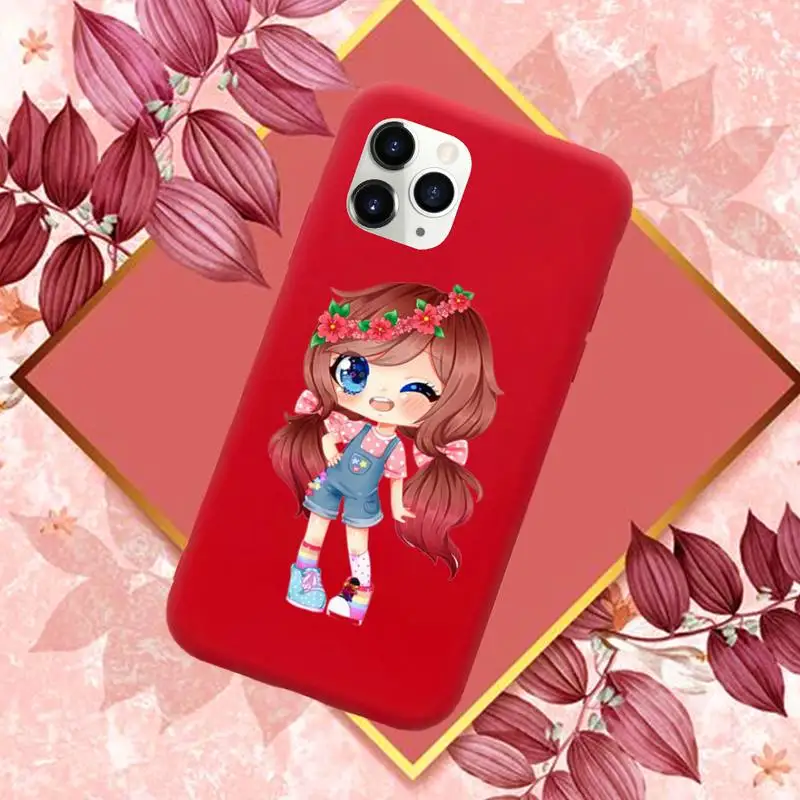 

Cartoon cute girl Phone Case Candy Color for iPhone 11 12 mini pro XS MAX 8 7 6 6S Plus X SE 2020 XR