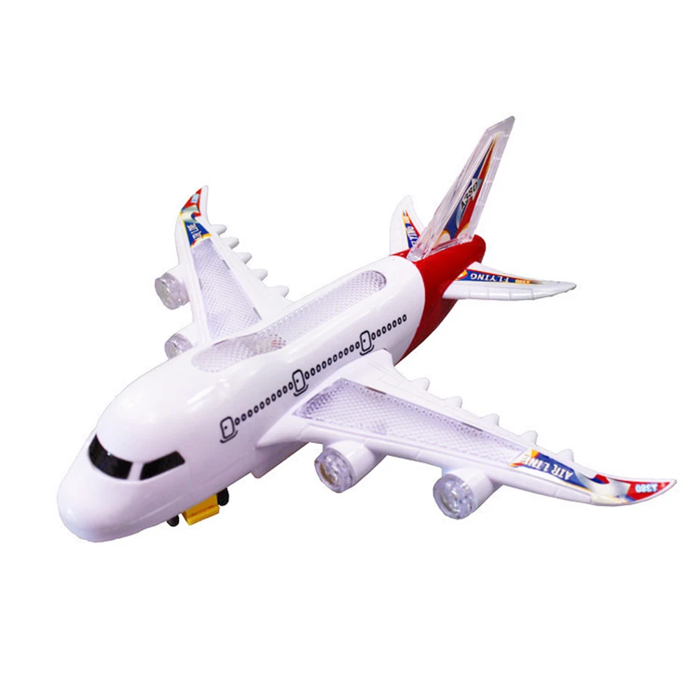 

LED Kids DIY Assembly A380 Airliner Plane Model Toy 360 Rotating Music LED Education Kids Toy